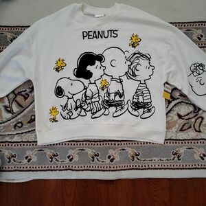 Peanuts Womens White Sweatshirt